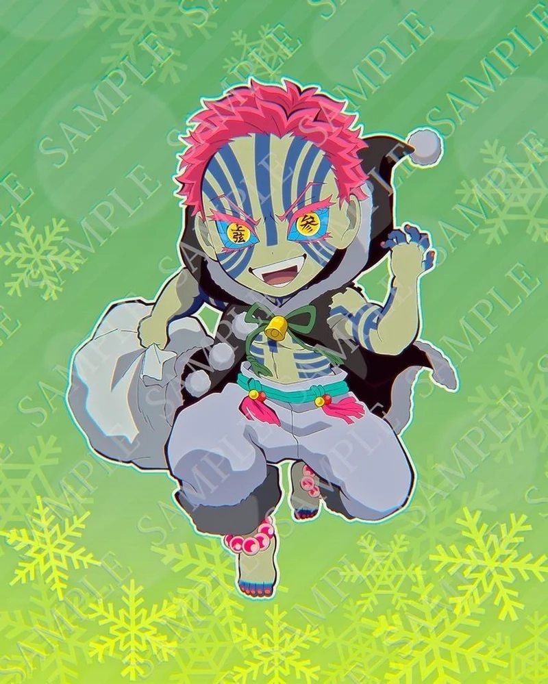 Bộ sưu tập demon slayer akaza chibi độc quyền