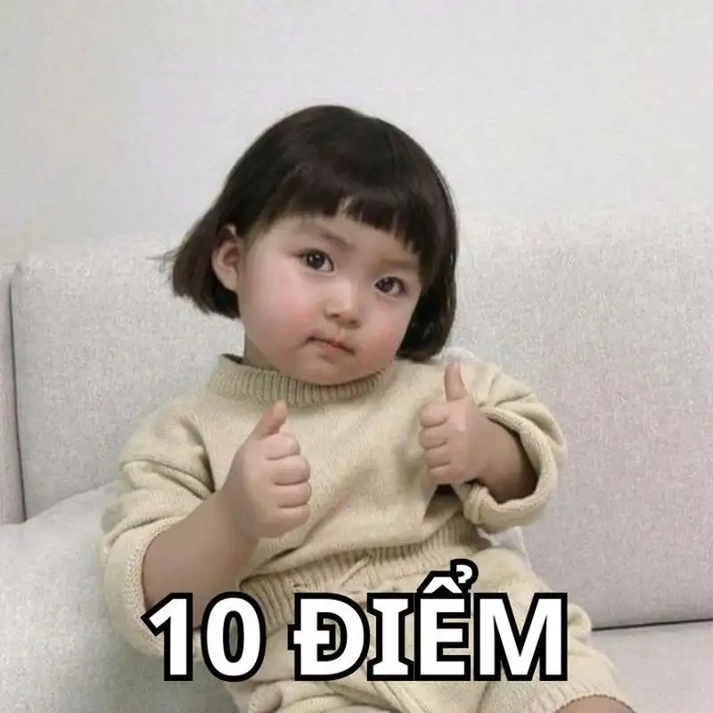 Ảnh meme em bé có chữ là gì?