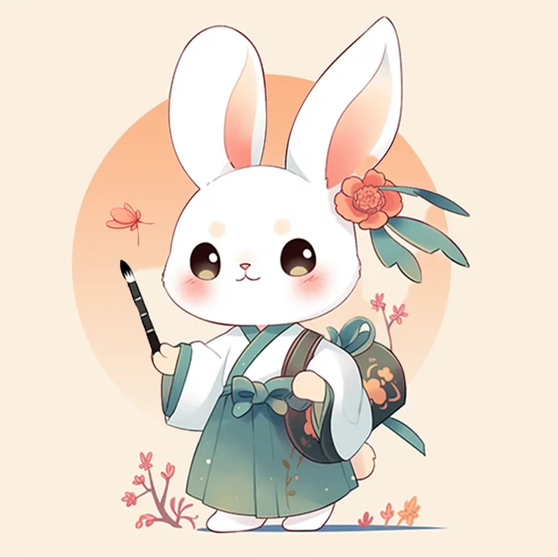 Bộ sưu tập dễ thương thỏ cute hình chibi siêu hot