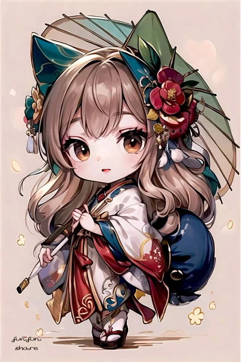 Chiêm ngưỡng bộ hình anime nữ chibi cute siêu dễ thương