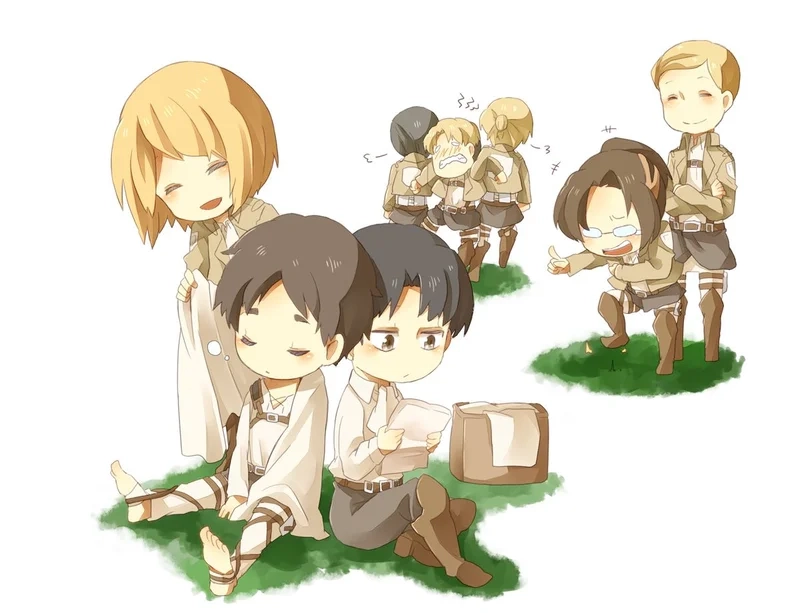 Thưởng thức phim hoạt hình với attack on titan chibi anime