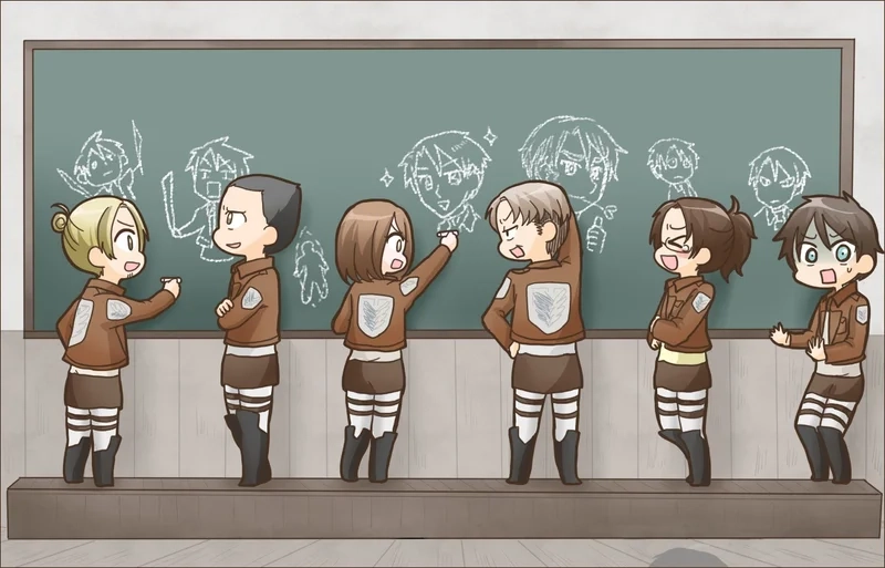 Khám phá thế giới anime attack on titan chibi vui nhộn