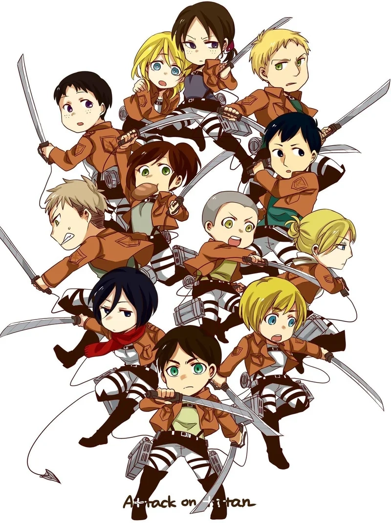 Cười thả ga với attack on titan chibi comic hài hước