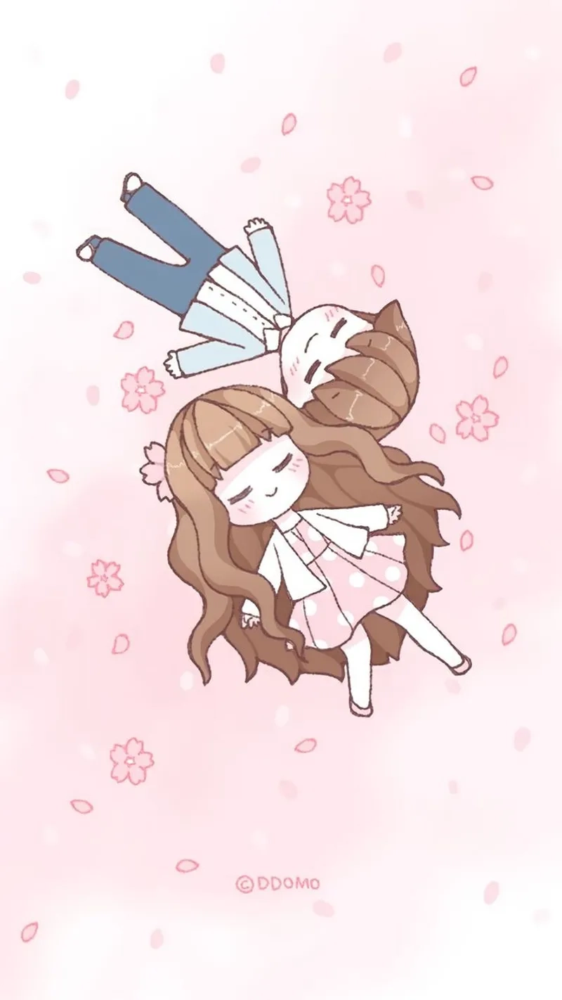 Tận hưởng vẻ dễ thương từ avatar ảnh cặp đôi anime chibi cute