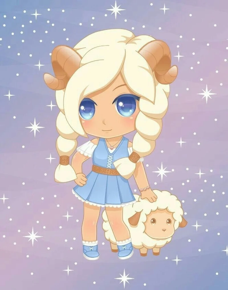 Tận hưởng niềm vui với ảnh chibi cung bạch dương dễ thương