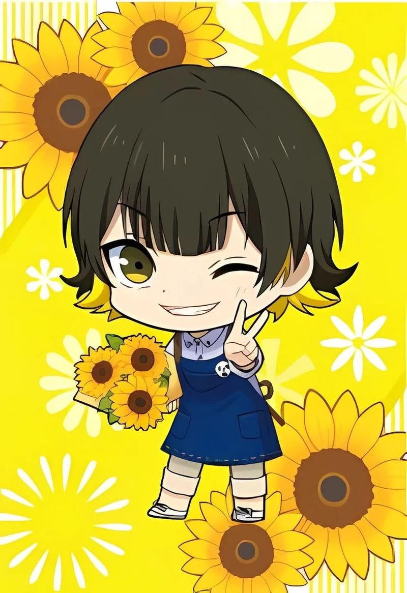 Thêm màu sắc cho thư viện với bachira chibi blue lock