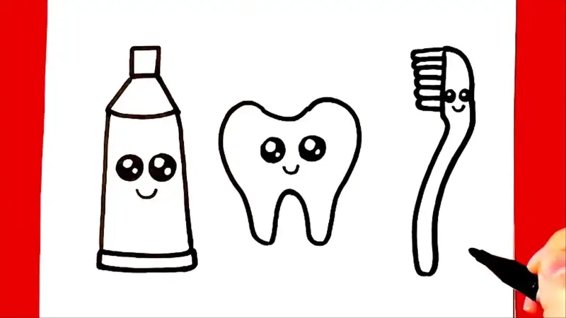 Rèn sự khéo léo qua hoạt động tô màu bàn chải đánh răng nhiều mẫu hay