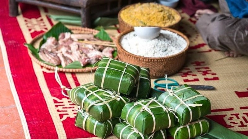 Sưu tầm những bức bánh chưng bánh tét nghệ thuật