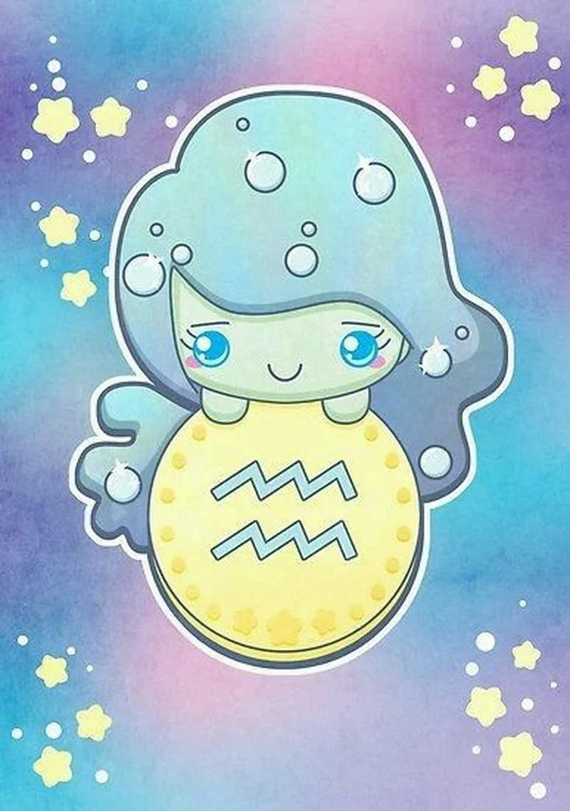 Khám phá thế giới chibi cùng hình ảnh chibi cung bảo bình