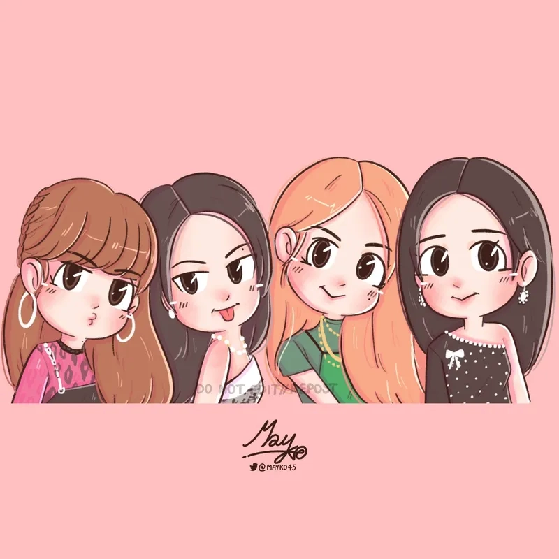 Sưu tập ngay hình blackpink chibi cute đáng yêu
