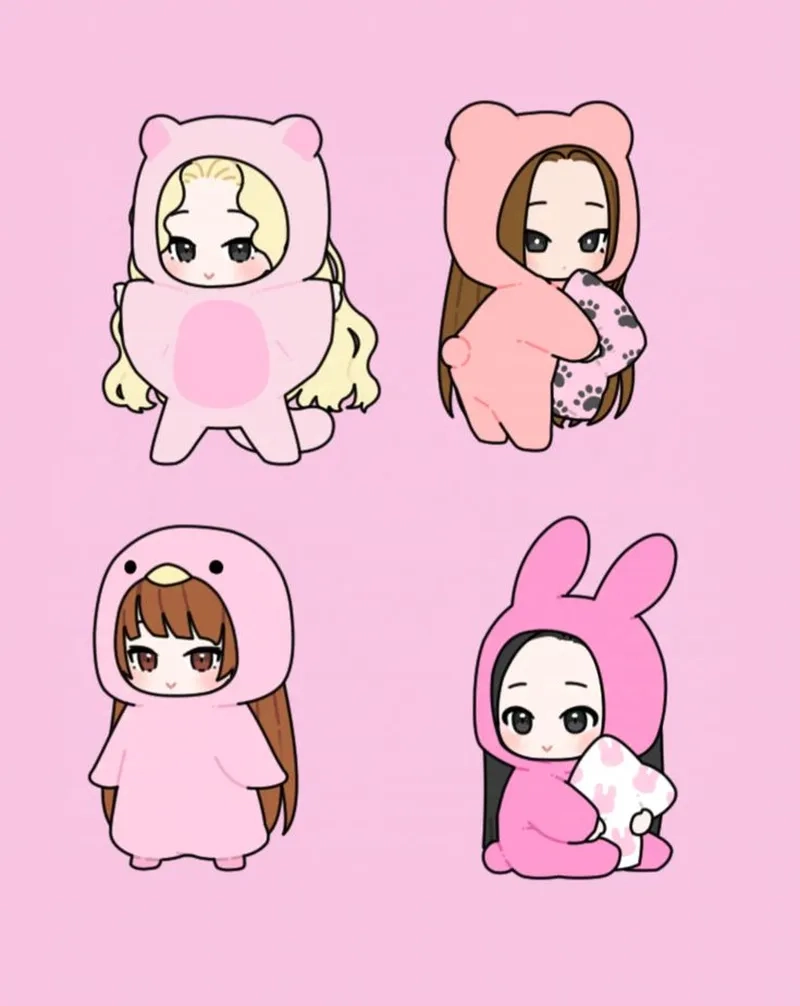 Khám phá thế giới dễ thương qua hình ảnh blackpink chibi cute