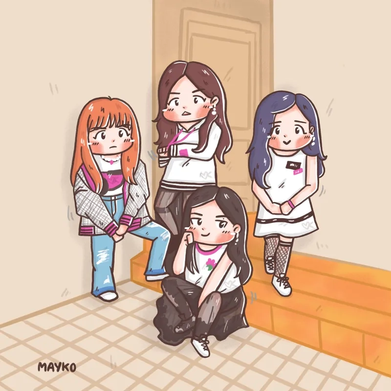 Chia sẻ niềm vui với ảnh blackpink cute chibi