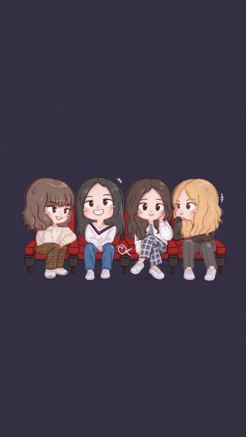 Không thể bỏ lỡ ảnh chibi blackpink cute phiên bản mới