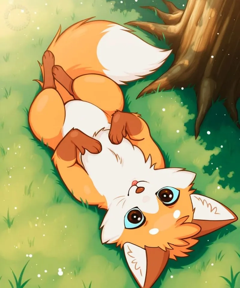 Tận hưởng niềm vui từ hình ảnh con cáo chibi xinh xắn