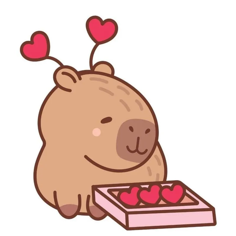 Tải về ngay hình nền capybara chibi dễ thương