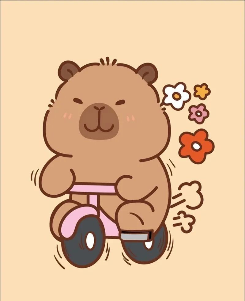 Yêu ngay từ cái nhìn đầu tiên với hình capybara chibi cute