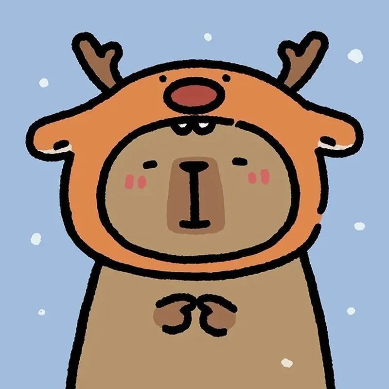 Ngắm nhìn hình chibi capybara siêu đáng yêu