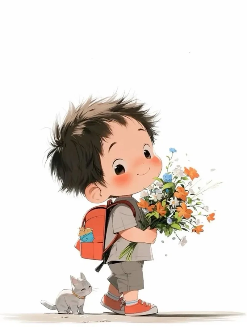Ngắm trọn bộ hình chibi bé trai siêu đáng yêu