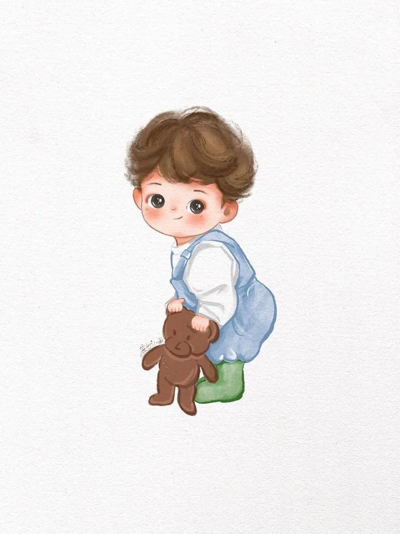 Siêu đẹp và rõ nét với chibi bé trai png miễn phí
