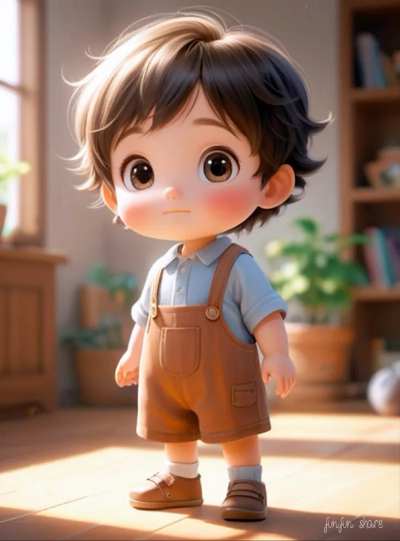 Đẹp lung linh cùng hình chibi bé trai cute cực xinh