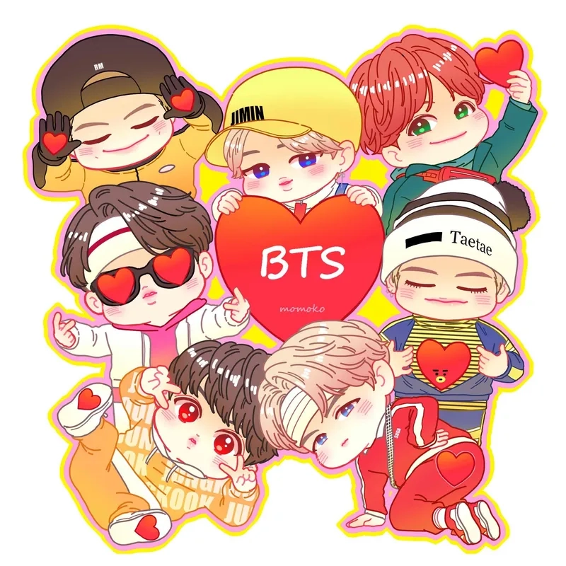 Trang trí màn hình với hình nền bts chibi cực xinh