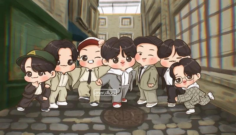 Sưu tập ngay ảnh chibi bts cho bộ sưu tập của bạn