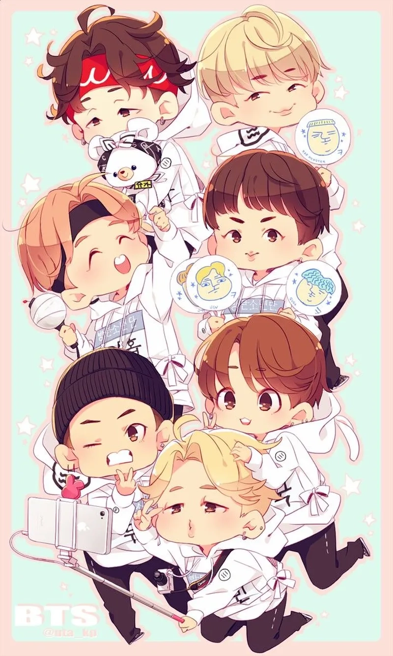 Trọn bộ hình chất lượng cao bts chibi hd