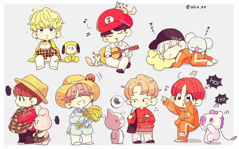 Đừng bỏ lỡ ảnh chibi bts cute đầy sức hút