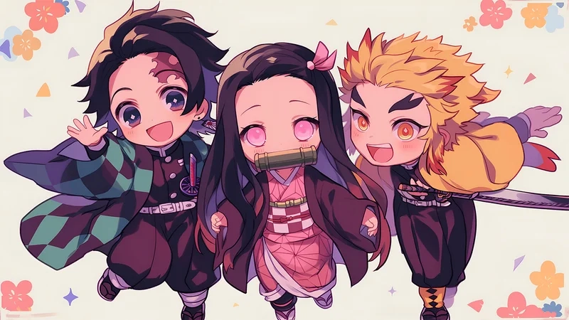 Khám phá nghệ thuật sáng tạo với demon slayer chibi fanart