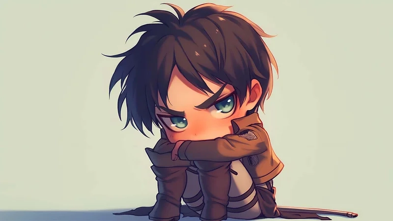 Chibi Eren dễ thương trong từng bức vẽ