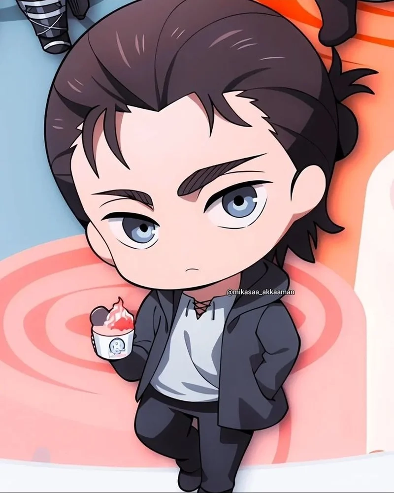Trang trí sổ tay với eren chibi stickers dễ thương