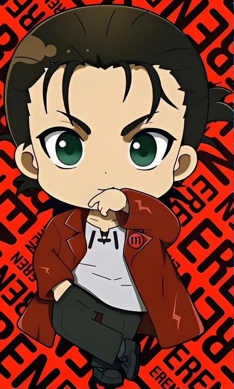 Tận hưởng phụ kiện đáng yêu với eren chibi keychain