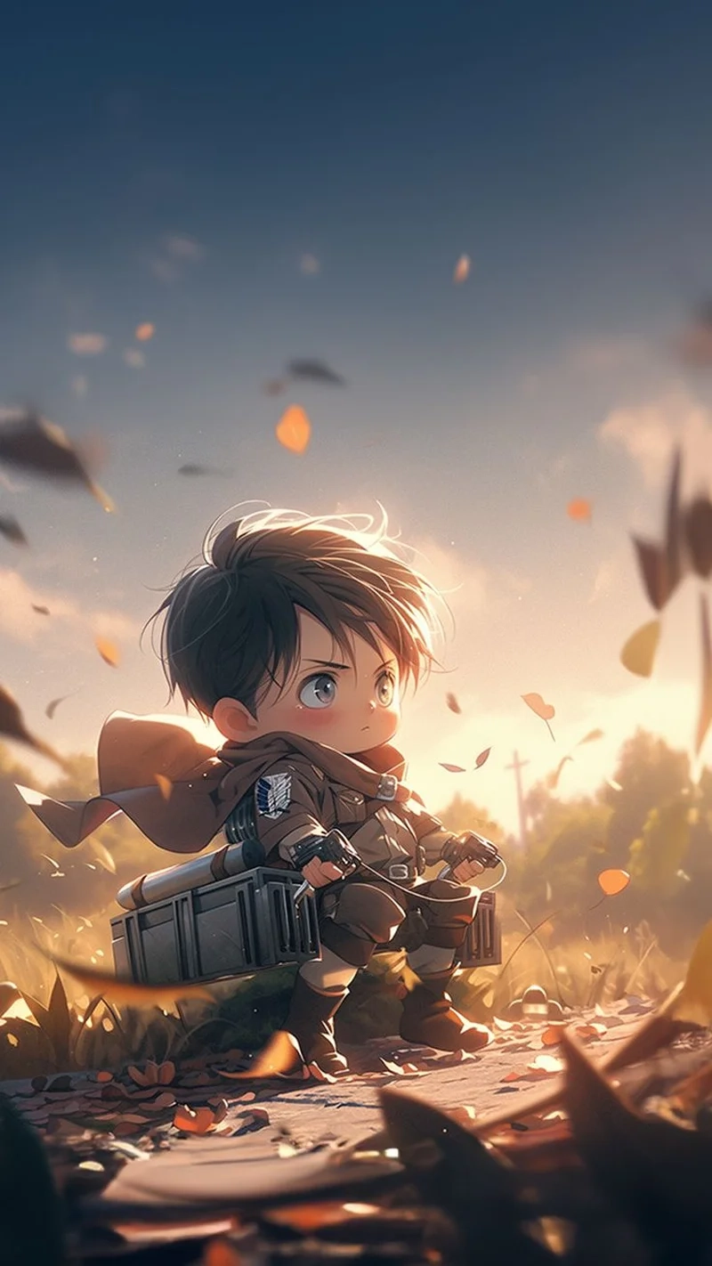 Ôm ngay thú nhồi bông eren chibi plush mềm mại