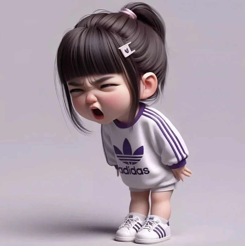 Hình ảnh sống động từ hình chibi tức giận