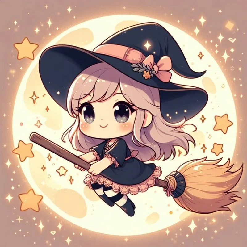 Thế giới kỳ bí hiện ra trong anime chibi halloween