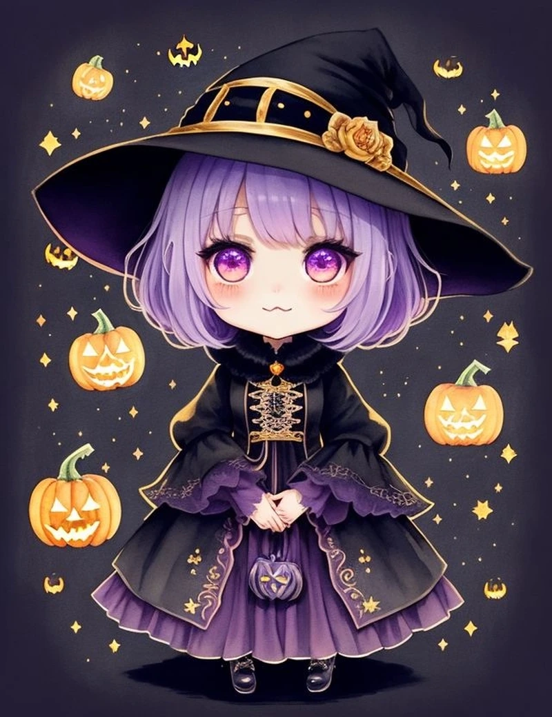 Thưởng thức nét độc đáo từ halloween anime chibi