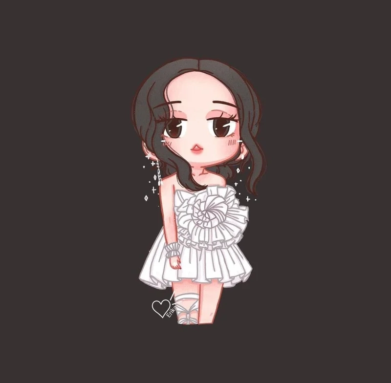 Biến avatar nổi bật cùng chibi jisoo blackpink