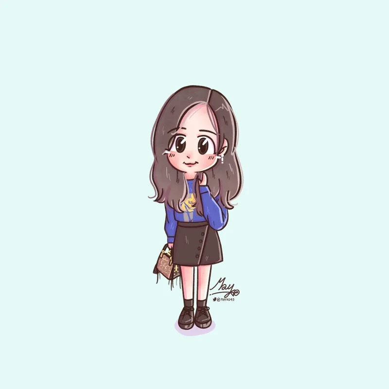 Sưu tập ngay hình jisoo chibi cute siêu xinh
