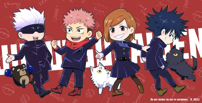 Thưởng thức bộ sưu tập mini siêu cute ảnh jujutsu kaisen chibi