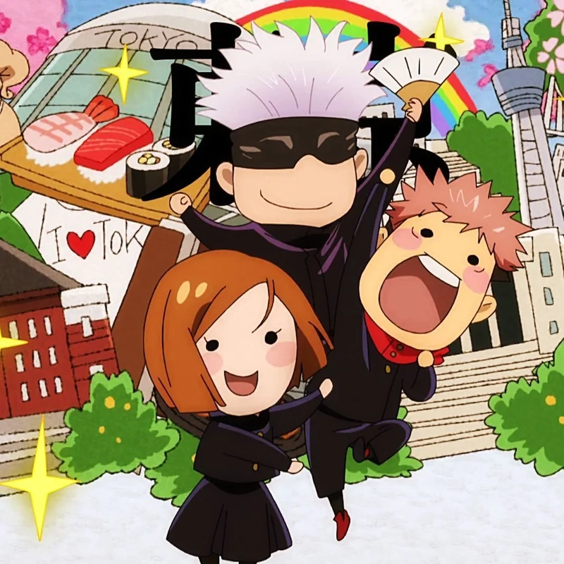 Thay đổi hình nền điện thoại bằng jujutsu kaisen chibi wallpaper hd