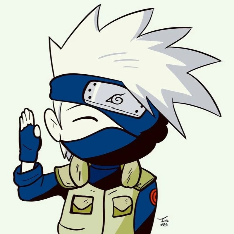 Thả tim với chibi kakashi hatake siêu đáng yêu