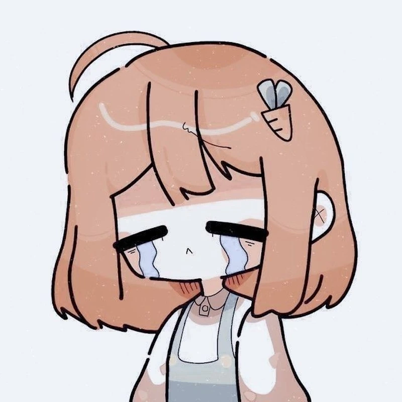 Khoảnh khắc tâm trạng với hình chibi buồn khóc
