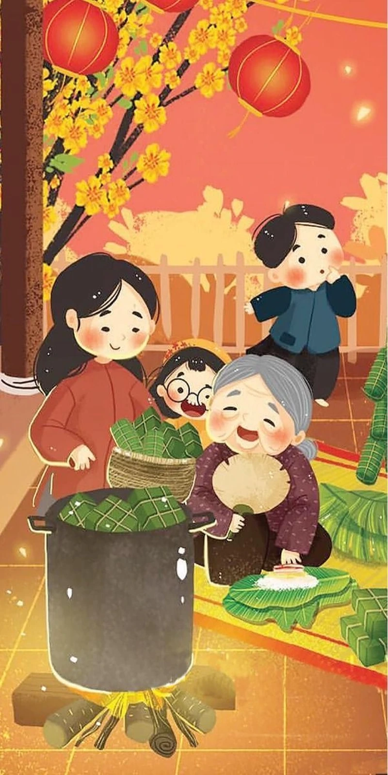 Đón mùa mới cùng bộ ảnh chibi lễ hội mùa xuân dễ thương