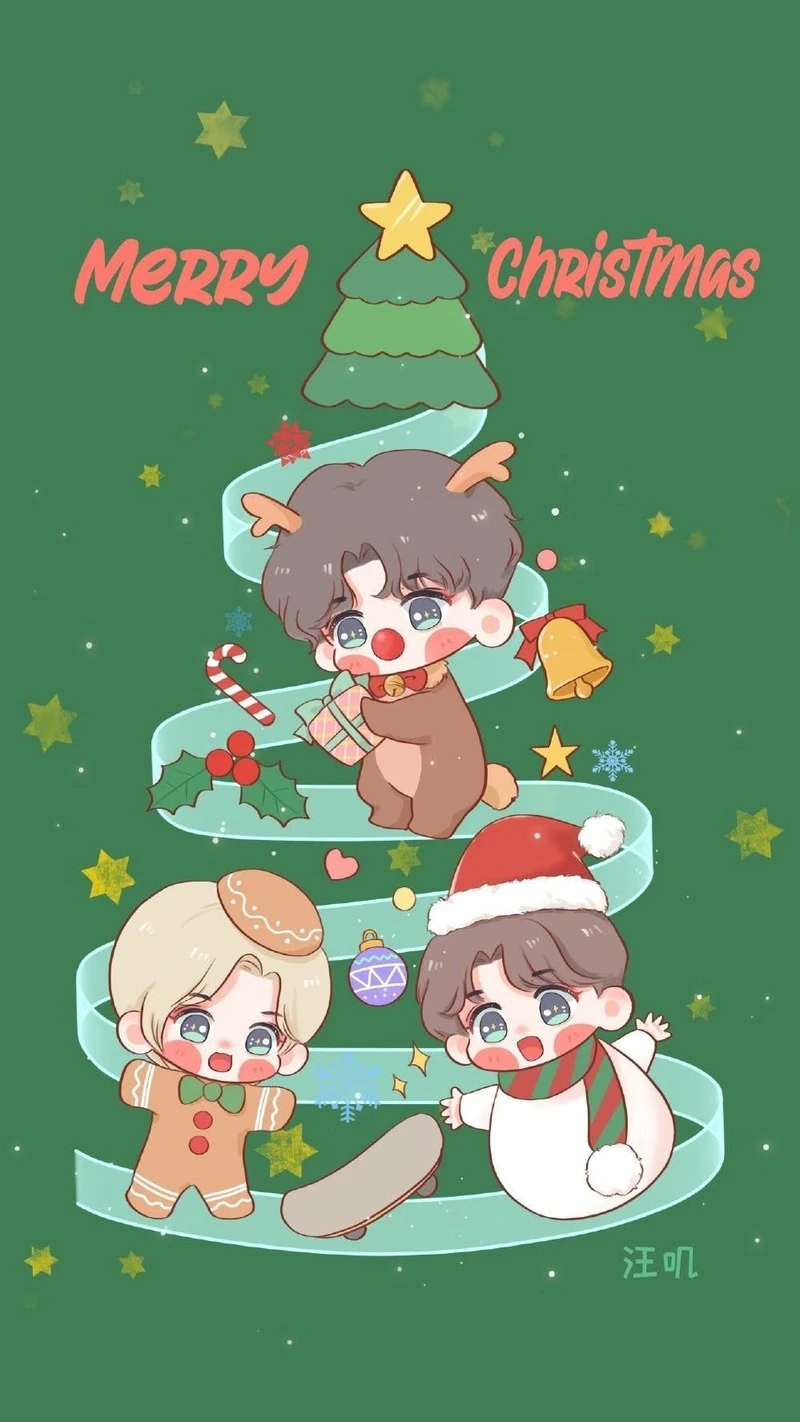 Trọn bộ hình ảnh chibi lễ hội giáng sinh lung linh