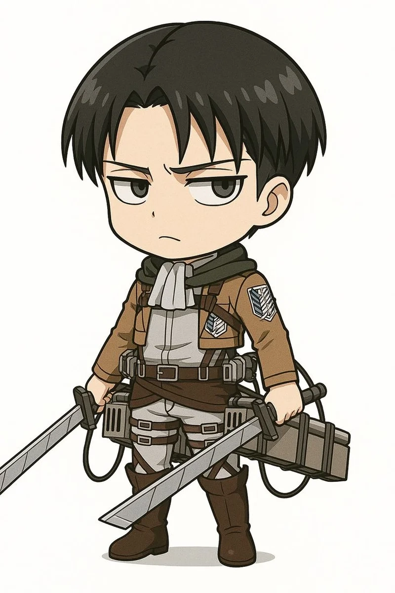 Thả tim với levi chibi siêu dễ thương