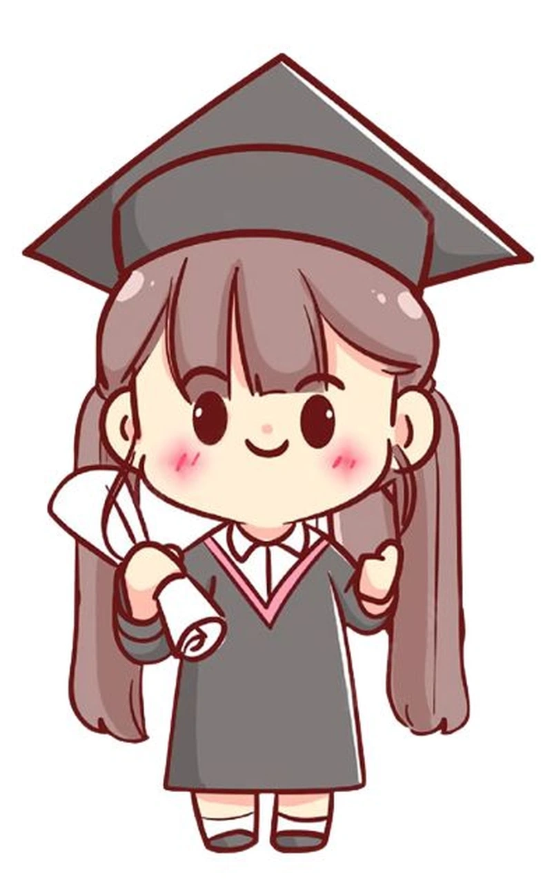Kỷ niệm đáng yêu cùng hình tốt nghiệp chibi