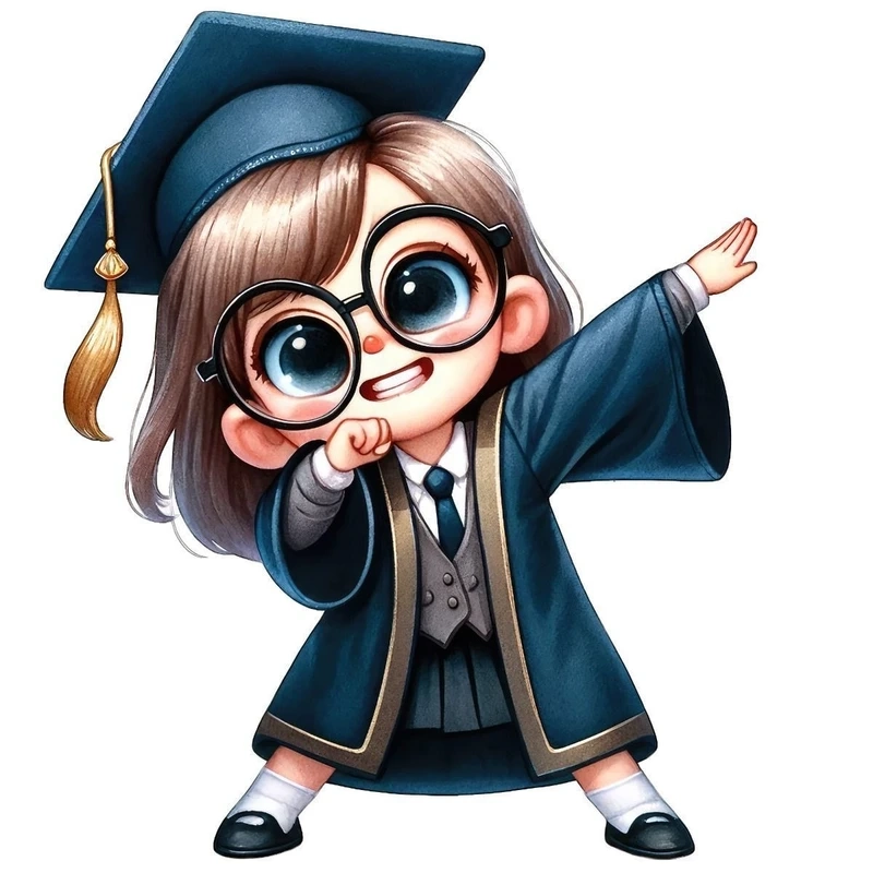 Cảm xúc khó quên qua hình vẽ chibi tốt nghiệp