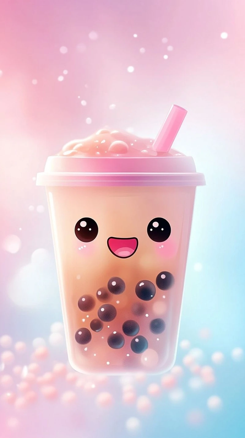 Niềm vui trọn vẹn cùng ảnh chibi trà sữa