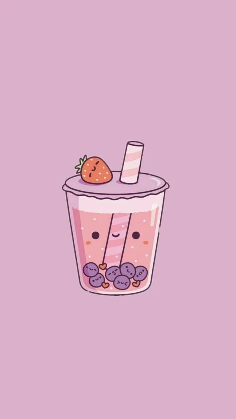 Thêm phần dễ thương với cốc trà sữa chibi