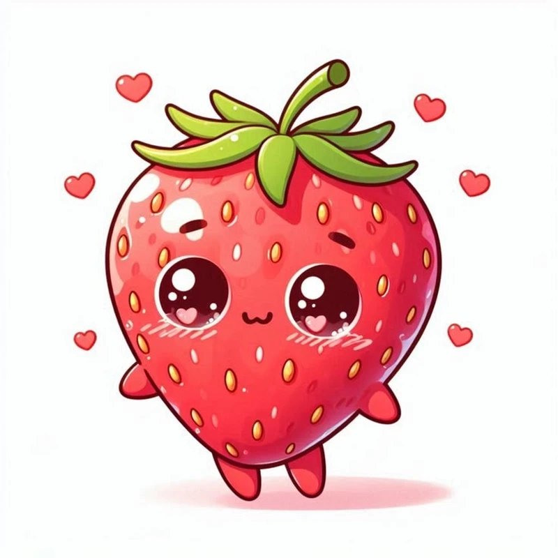 Ngọt ngào lan tỏa từ hình ảnh trái cây chibi